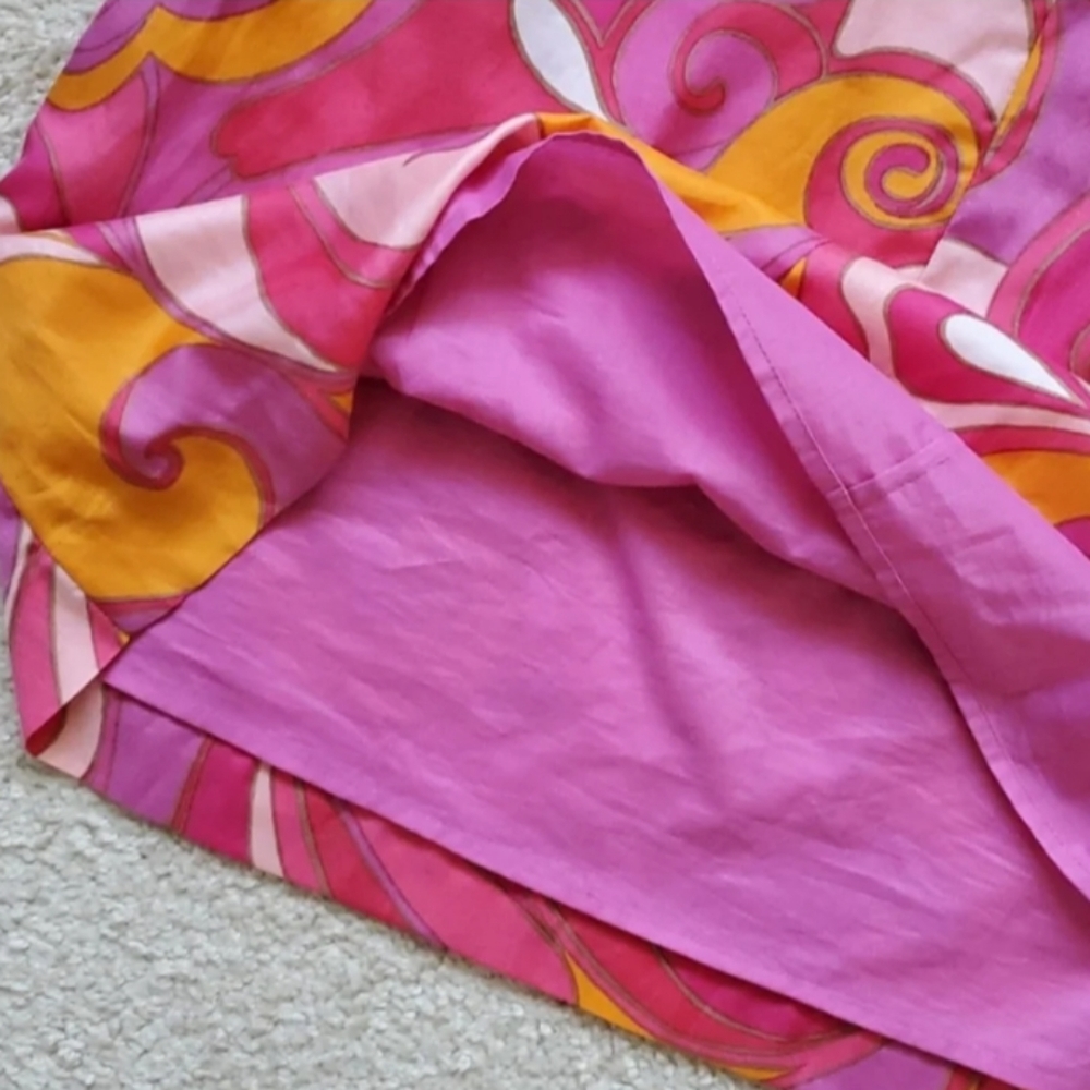 TRINA TURK Banana Repubkic Paisley Swirl Silk Blend Multicolored Dress NWOT - Picture 7 of 11